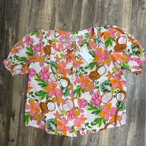 Rose & Olive Multicolor Tropical Blouse